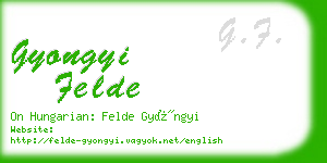 gyongyi felde business card